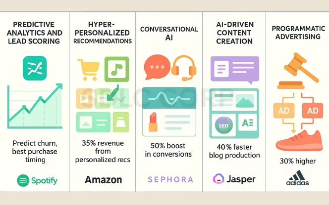 Core Use Cases of AI in Marketing.