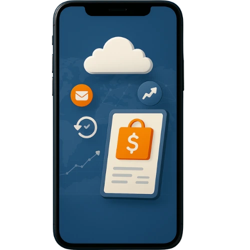 Cloud e-commerce concept