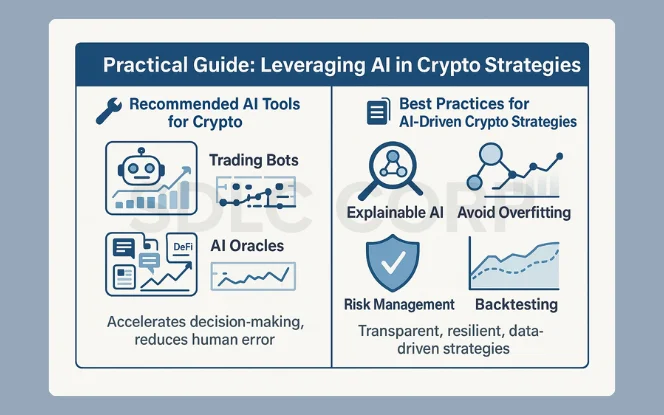  Guide to AI in crypto with trading bots, AI oracles, explainable AI, risk management, backtesting, and best practices for strategy. 