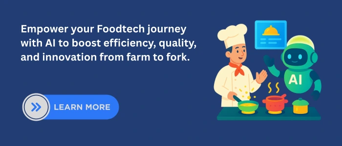 Chef and AI robot cooking together in a kitchen, symbolizing human–machine collaboration to improve food quality and efficiency.