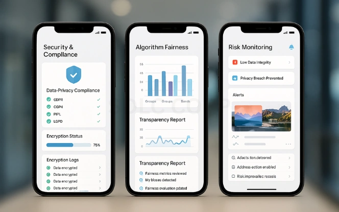 Ethical and Security Considerations in AI for Tourism AI security dashboard for tourism showing compliance and data protection metrics
