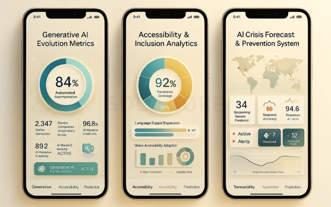The Future of AI in Social Impact Generative AI metrics, accessibility analytics, and predictive prevention dashboards