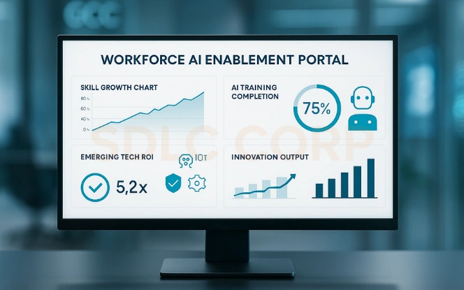 Talent and Technology Integration Dashboard Dashboard showing GCC integration of talent and emerging technologies.