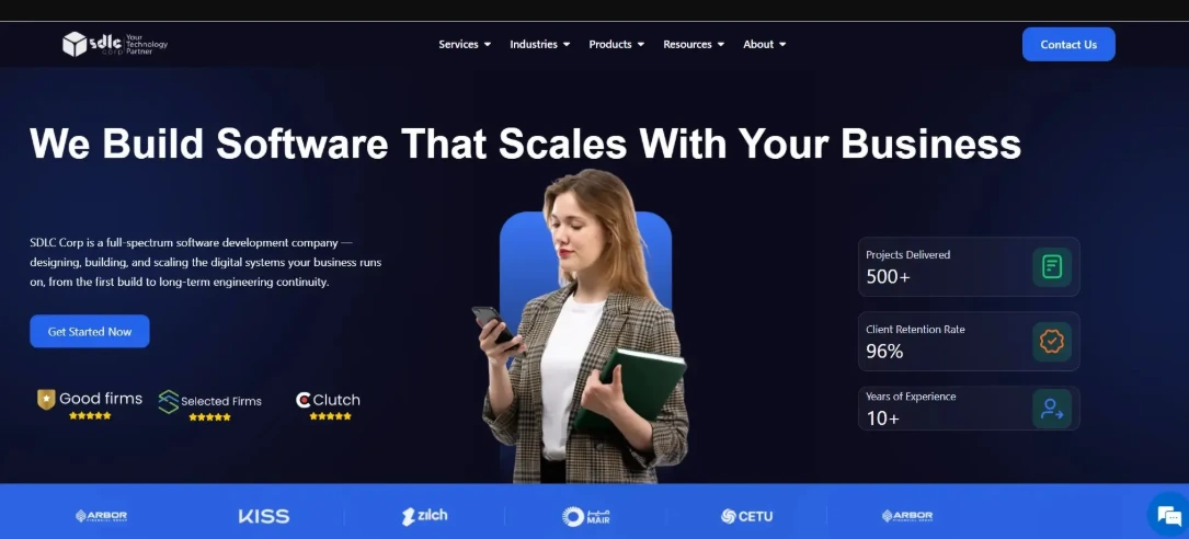 SDLC Corp blockchain development services homepage