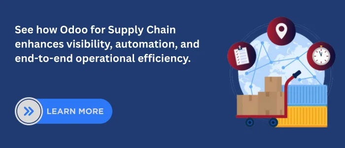 See how Odoo for Supply Chain enhances visibility, automation, and end-to-end operational efficiency.