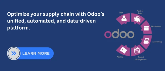Optimize your supply chain with Odoo’s unified, automated, and data-driven platform.