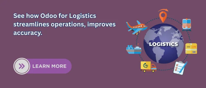 See how Odoo for Logistics streamlines operations, improves accuracy.