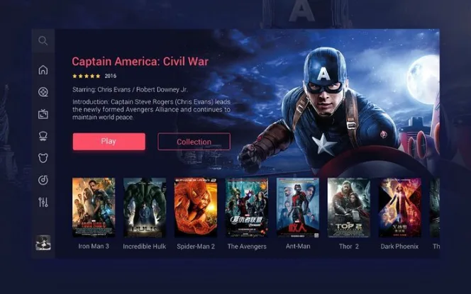 OTT app streaming on Smart TV with iPhone casting interface for multi-device viewing experience.