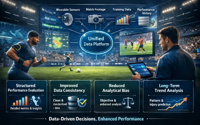 AI sports analytics dashboard showing performance metrics 