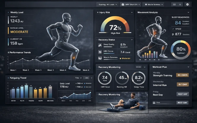  AI monitoring athlete performance and training data 