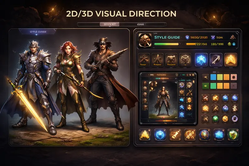 2D/3D visual direction references