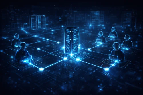 Milestone delivery and production workflow concept artwork