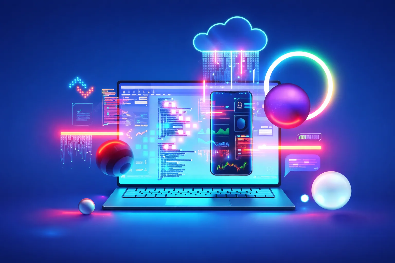 AI team collaboration illustration