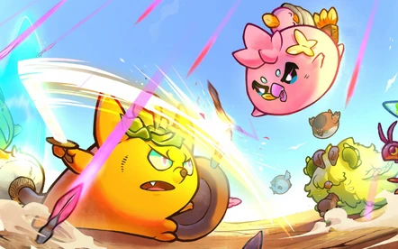 Axie Infinity is a blockchain-based game where players collect, breed, and battle fantasy creatures called Axies to earn cryptocurrency rewards, featuring play-to-earn mechanics and a vibrant player-driven economy.
.