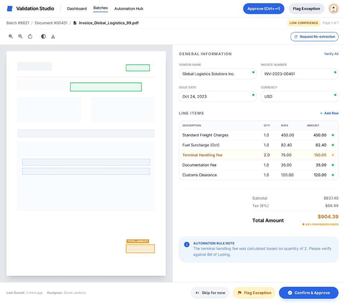 sdlc corp transworld rpa doc processing validation studio