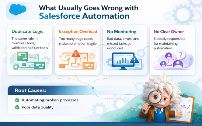 what usually goes wrong with salesforce automation