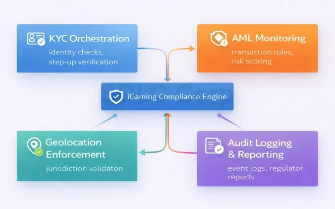 Core technical features of an iGaming compliance engine in practice