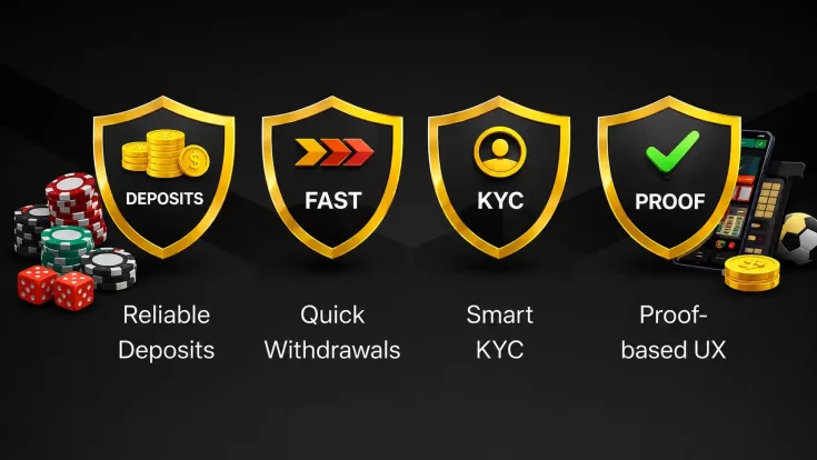 Philippines iGaming trust stack with reliable deposits, fast withdrawals, fair KYC, fraud controls, and secure user experience.