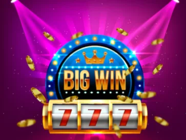 Slot game development service icon with reels, paylines, and jackpot wins