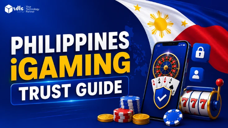 Philippines iGaming Trust Guide featured image with Philippine flag, secure mobile casino interface, shield, chips, and slot machine.