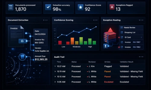 Document intelligence dashboard for extraction and validation
