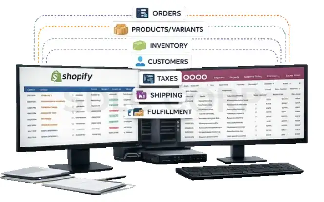 shopify odoo data sync scope