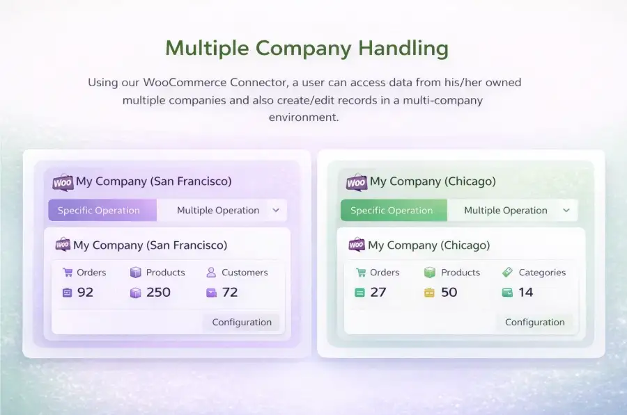 Odoo WooCommerce Connector Multi Company Management