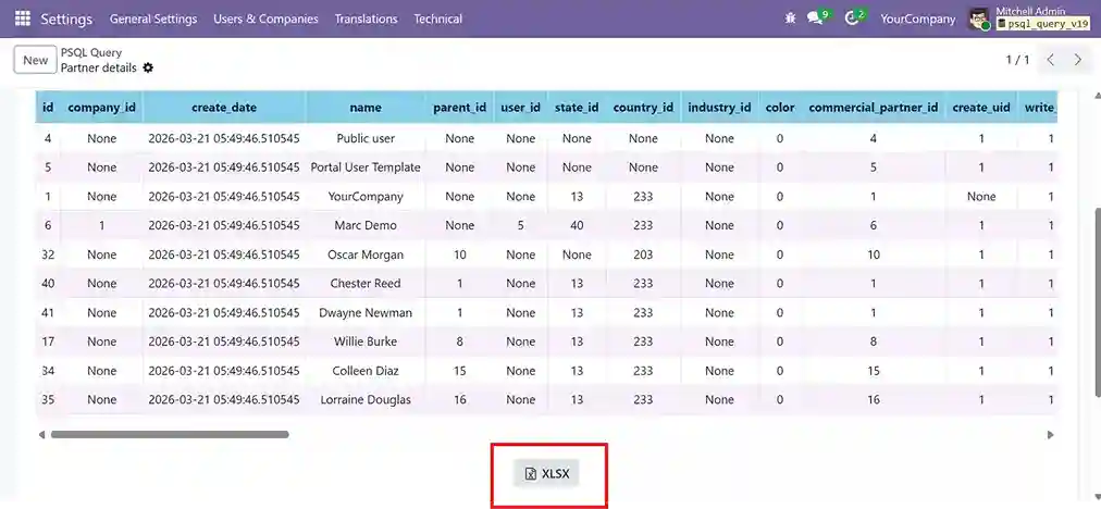 Explore Results to XLSX