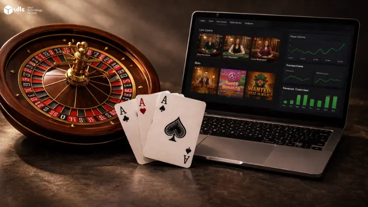 online casino software dashboard with roulette system and player management interface