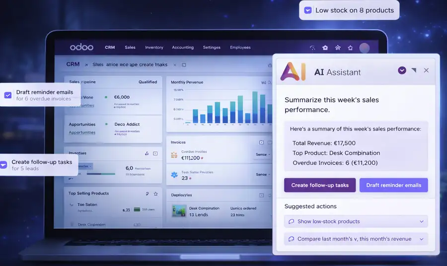 Odoo AI Assistant Dashboard