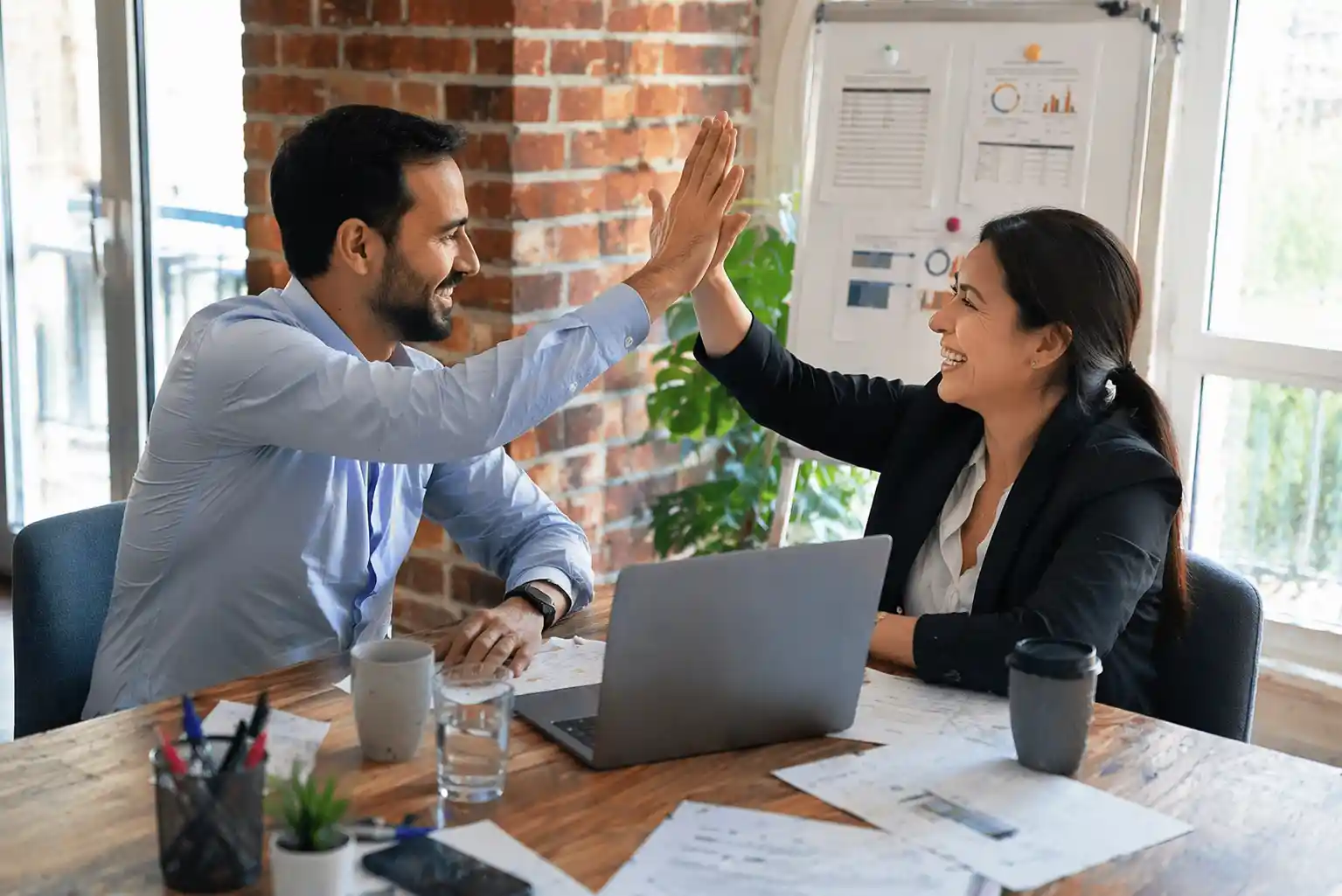 Banking software team reviewing system architecture and delivery planning