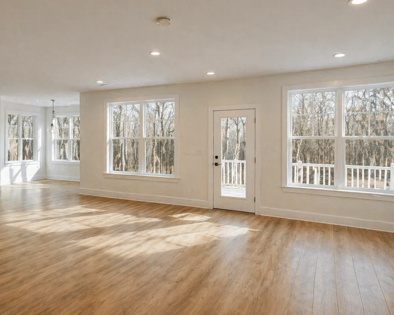 Empty room before virtual staging