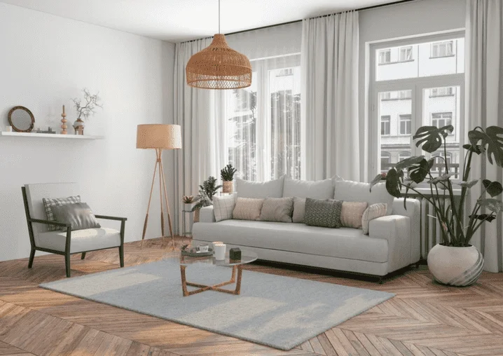 Bare, unfurnished room representing the core interior visualization challenge — the inability to preview furniture and decor before purchase or installation