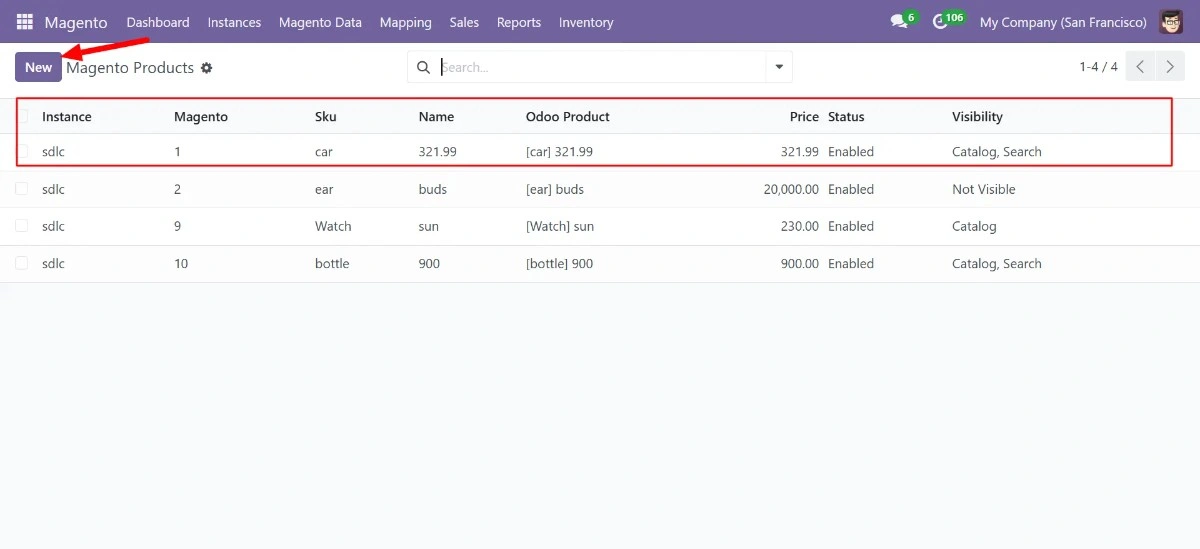 Magento Odoo go live and support dashboard