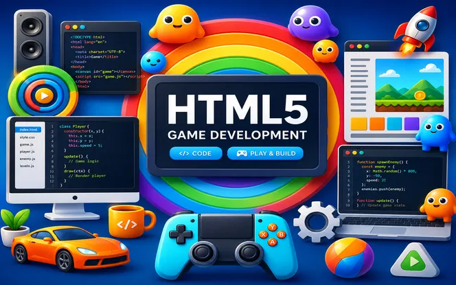 HTML5 browser game development with Phaser.js, PixiJS, and WebGL - instant play on any device without installation