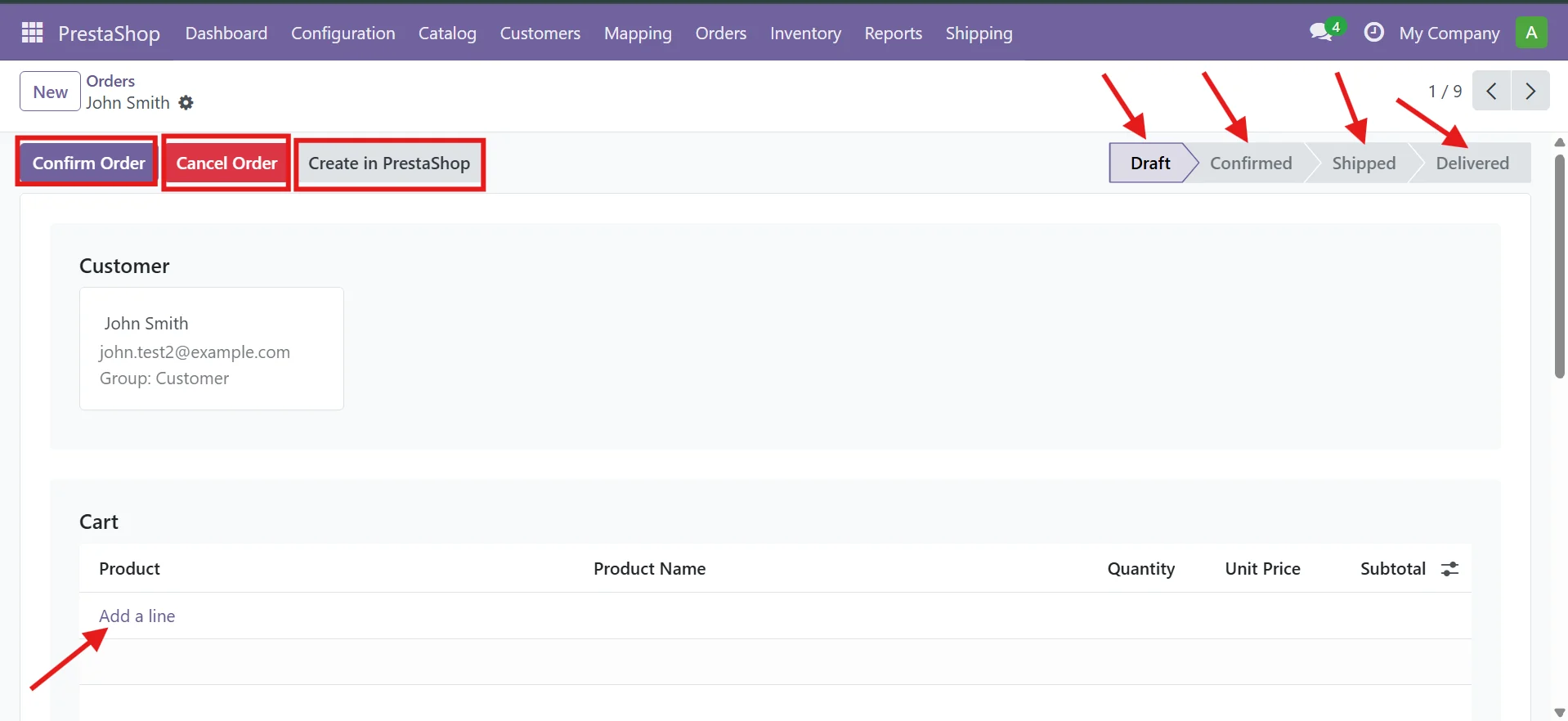 PrestaShop file management in Odoo