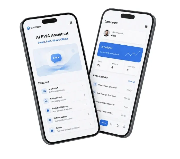 AI-powered progressive web app capability