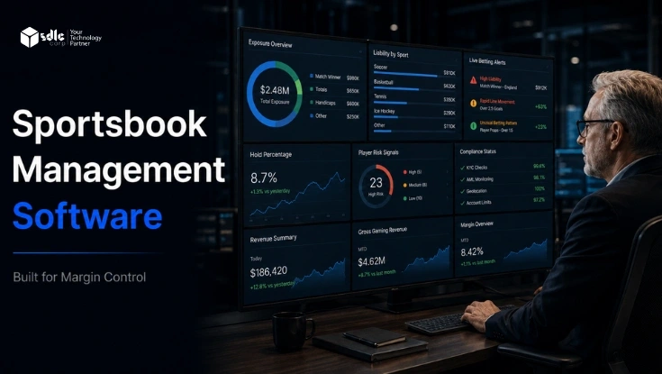 An operator looking at a dashboard of the sportsbook management software