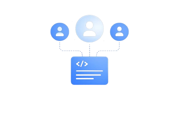 Dedicated development team illustration