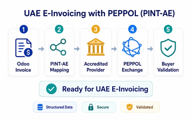 UAE PEPPOL PINT-AE e-invoicing readiness flow for Odoo users