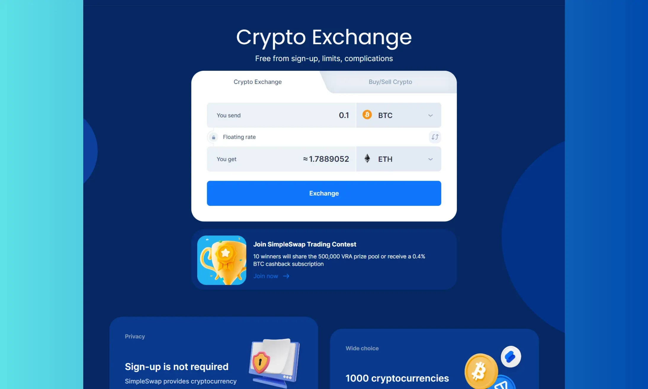 Crypto Swap