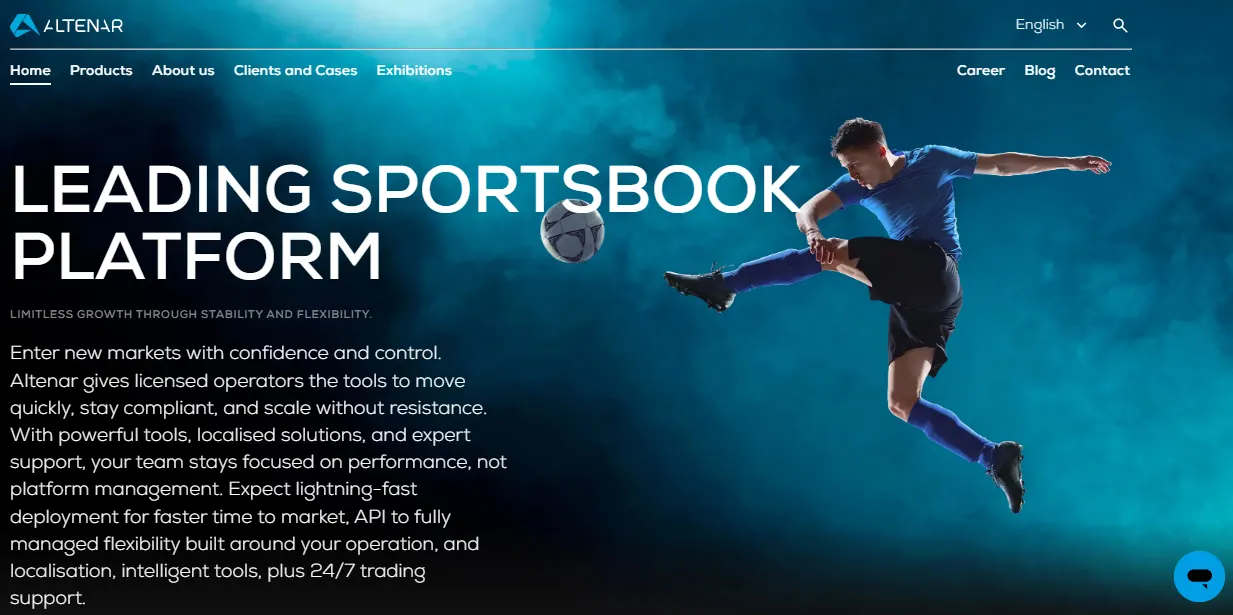 Altenar managed sportsbook software platform interface