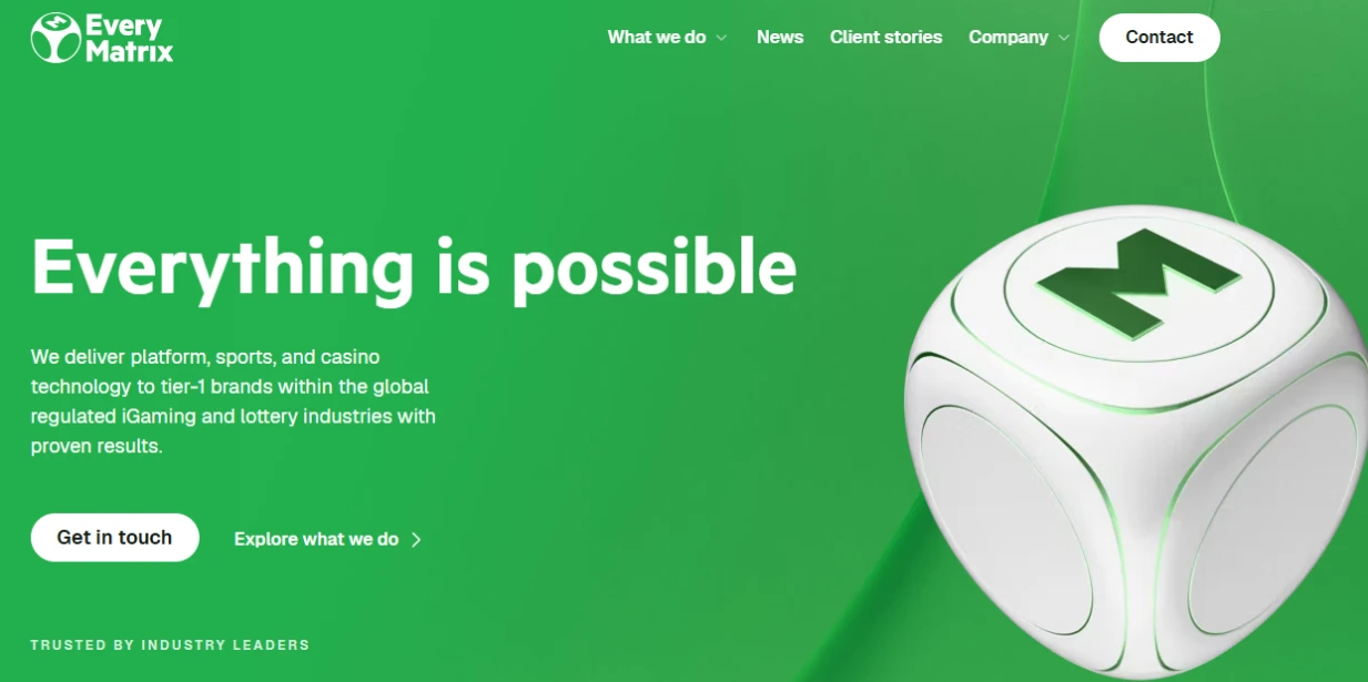 EveryMatrix modular sportsbook and iGaming platform interface