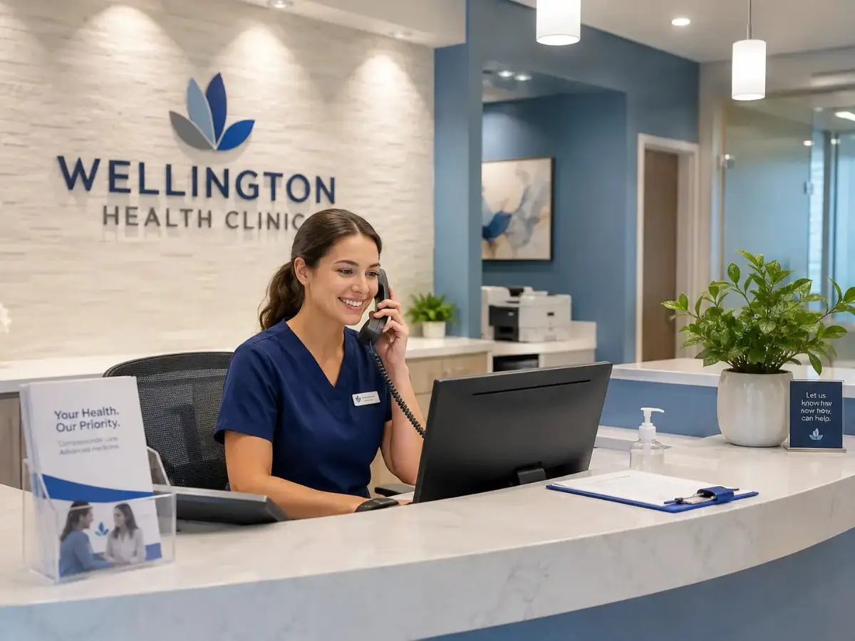 Healthcare clinic using AI voice support for appointment calls