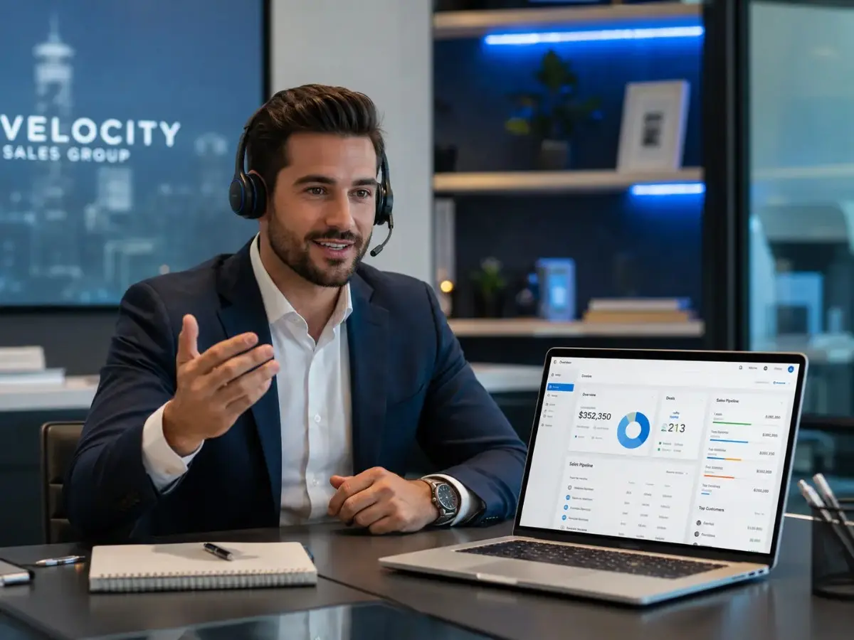 Sales team using AI voice calls to follow up with leads