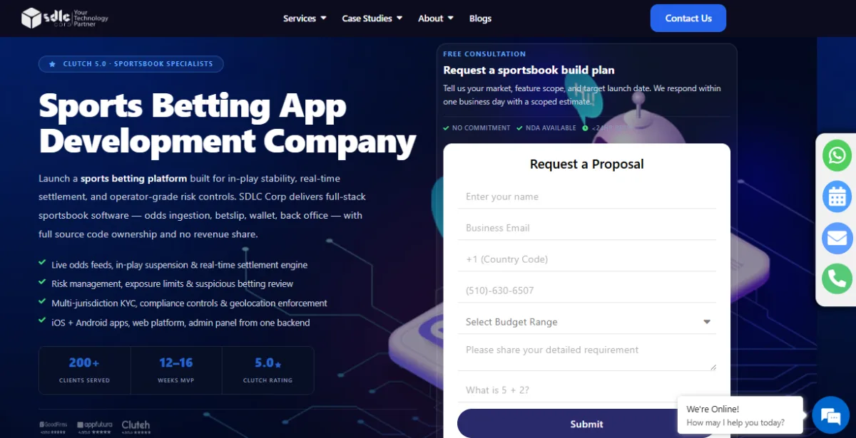 SDLC Corp sportsbook software provider dashboard