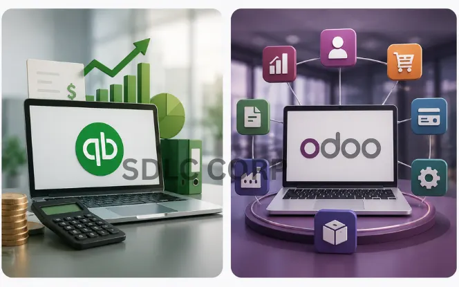 Odoo ERP vs QuickBooks pricing and total cost comparison