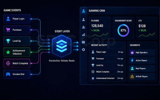 What an iGaming CRM needs: player events and the event-driven data layer feeding live segments