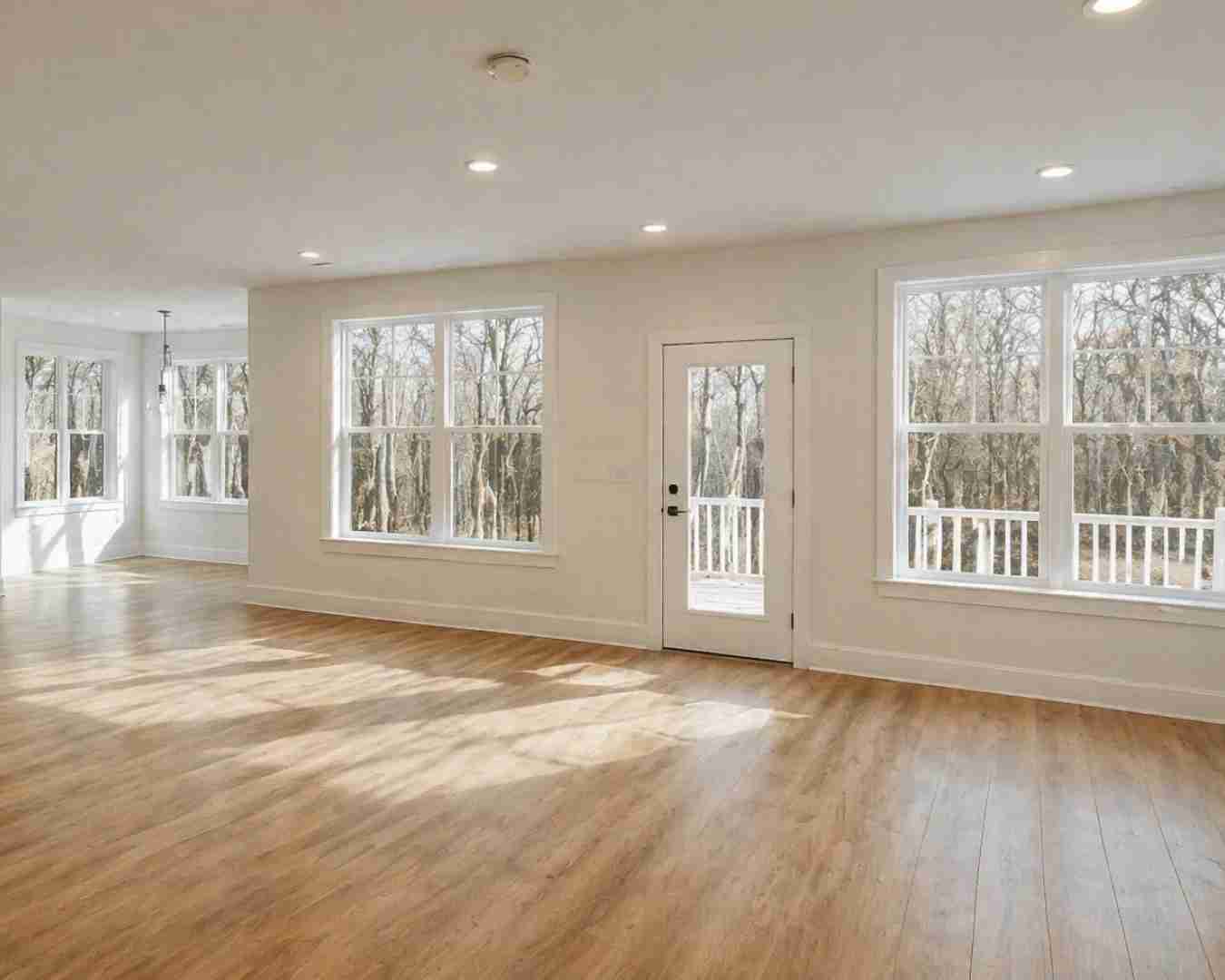 Empty room before virtual staging