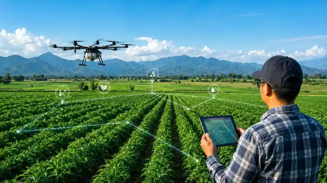 AR VR agriculture mapping platform for drone-based farm operations